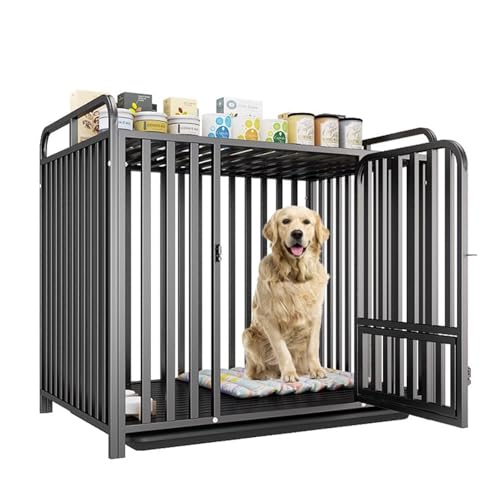 Hundekiste, Heavy Dut Hunde Cadog Kennel Pet Zwinger mit Tablett mit Tablett KeYJ Hundekiste, Heavy Dut Hunde Cadog Kennel Pet Zwinger mit Tablett mit Tablett KeYJ von ASYHONG