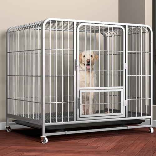 Hundekiste, Hundezwinger, Larpet Crate Metal Pet Zwinger mit abnehmbarem Tablett KeYJ Hundekiste, Hundezwinger, Larpet Crate Metal Pet Zwinger mit abnehmbarem Tablett KeYJ von ASYHONG