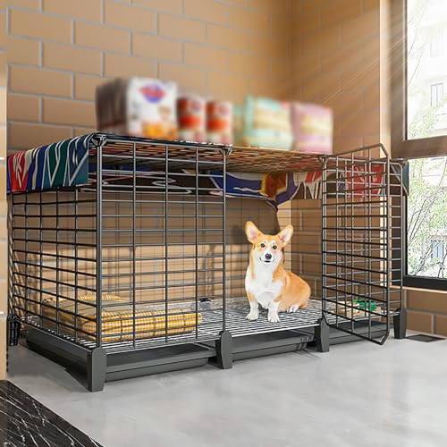 Hundekiste, Metallhund -Cicking -Zwinger, Haustier -Zwinger -Playpen, Haustierkäfig/107 * 47 * 45 cm KeYJ Hundekiste, Metallhund -Cicking -Zwinger, Haustier -Zwinger -Playpen, Haustierkäfig/107 * 47 * 45 cm KeYJ von ASYHONG