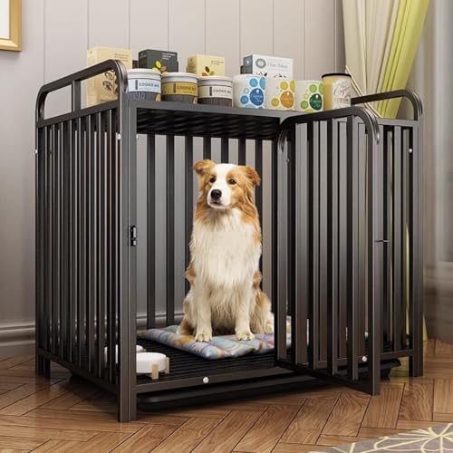 Hundekiste Tisch, Hundzwinger, Haustierkäfig, Heft Duty Dog Crodeniture, Hundezwinger mit abnehmbarem Tablett/97 * 65 * 85 cm KeYJ Hundekiste Tisch, Hundzwinger, Haustierkäfig, Heft Duty Dog Crodeniture, Hundezwinger mit abnehmbarem Tablett/97 * 65 * 85 cm KeYJ von ASYHONG