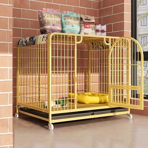 Hundezwinger, Hochleistungs -Haustierkäfig, Haustier Zwinger -Playpen, Hunde Cawith Abnehmbares Tablett/Gelb KeYJ Hundezwinger, Hochleistungs -Haustierkäfig, Haustier Zwinger -Playpen, Hunde Cawith Abnehmbares Tablett/Gelb KeYJ von ASYHONG