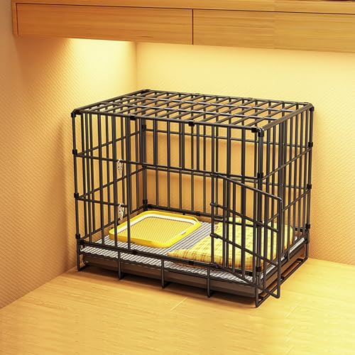 Welpenkiste, Haustierplaypen, Kleiner Hund Caindoor, Welpenzweel, Faltbare Haustierkiste mit Tablett, Innenzwinger/Schwarz KeYJ Welpenkiste, Haustierplaypen, Kleiner Hund Caindoor, Welpenzweel, Faltbare Haustierkiste mit Tablett, Innenzwinger/Schwarz KeYJ von ASYHONG