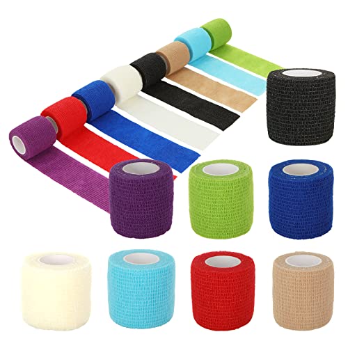 ASelected 8 Rollen Selbstklebende Bandage in Farbe eingewickelt, Sport, elastisch, atmungsaktiv, kondensierte Bandage, eingewickelt, Selbstklebende Bandage, elastische Bandage ASelected 8 Rollen Selbstklebende Bandage in Farbe eingewickelt, Sport, elastisch, atmungsaktiv, kondensierte Bandage, eingewickelt, Selbstklebende Bandage, elastische Bandage von ASelected