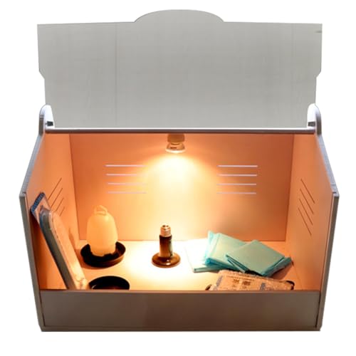 Kükenbrüter mit Glühbirnen-Set und Thermometer, Haustier-Urinierpad, Wärme, Schlüpfausrüstung, Inkubationsbox, geeignet für Küken, Entchen, Papageien, Eidechsen, Größe M (L) von ASerZenith