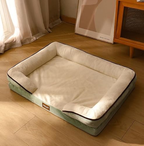ASumPio Hundebett Für Menschen Und Kinder, Großes Hundebett Aus Memory-Schaum Mit Erhöhtem, Gepolstertem Rand, Waschbar, Luxuriös, Flauschig,white-85 * 60CM ASumPio Hundebett Für Menschen Und Kinder, Großes Hundebett Aus Memory-Schaum Mit Erhöhtem, Gepolstertem Rand, Waschbar, Luxuriös, Flauschig,white-85 * 60CM von ASumPio
