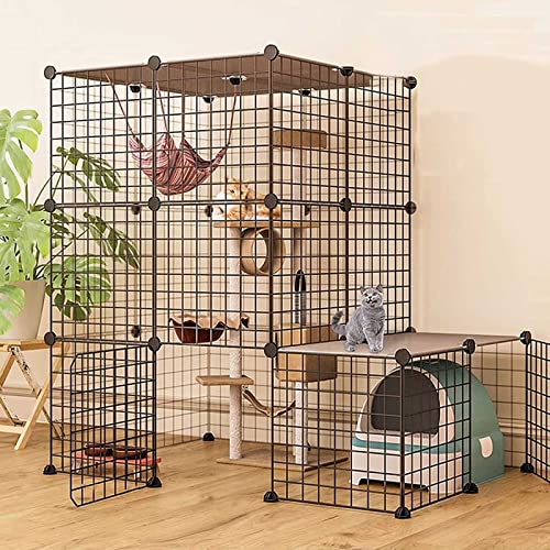 Große Katzenkäfige Für Den Innenbereich – Katzenkäfig, Zwinger, Katzengehege, Frettchenkäfig, Katzenlaufstall, Katzenzaun, Katzenkäfig Mit Katzentoilette, Abnehmbarer Haustier-Auslaufplatz Mit Hänge Große Katzenkäfige Für Den Innenbereich – Katzenkäfig, Zwinger, Katzengehege, Frettchenkäfig, Katzenlaufstall, Katzenzaun, Katzenkäfig Mit Katzentoilette, Abnehmbarer Haustier-Auslaufplatz Mit Hänge von ASumPio