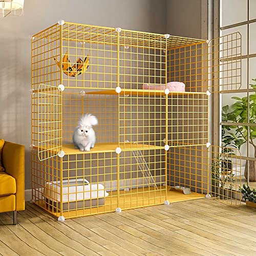 Großer Katzenkäfig, Katzenschrank Für Den Innenbereich, Halbgeschlossener Katzenkäfig, Katzenlaufstall Zum Selbermachen, Abnehmbare Metalldraht-Zwingerkiste, Großer Übungsort Für Kleintiere, Welpen, von ASumPio
