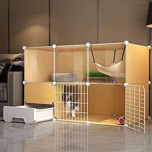 Großer Katzenkäfig Für Den Innenbereich – Kleintierkäfig, Selbstgebauter Katzenzwinger Mit Drahtzaun, Großer Katzenkäfig Für Den Innenbereich Mit Katzentoilette Für 1–2 Katzen, Frettchen, Chinchilla Großer Katzenkäfig Für Den Innenbereich – Kleintierkäfig, Selbstgebauter Katzenzwinger Mit Drahtzaun, Großer Katzenkäfig Für Den Innenbereich Mit Katzentoilette Für 1–2 Katzen, Frettchen, Chinchilla von ASumPio