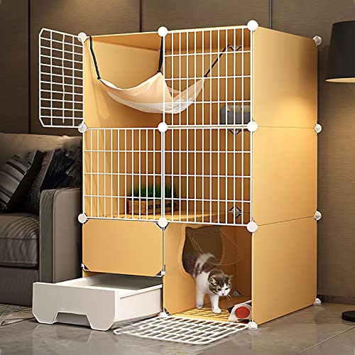Großer Katzenkäfig - Katzenlaufstall Katzenkäfig Für Den Innenbereich Abnehmbarer Metalldraht-Innen-DIY-Zwinger Katzenkäfig Mit Katzentoilette Abnehmbare Metalldraht-Zwinger - Großer Auslauf Ideal F Großer Katzenkäfig - Katzenlaufstall Katzenkäfig Für Den Innenbereich Abnehmbarer Metalldraht-Innen-DIY-Zwinger Katzenkäfig Mit Katzentoilette Abnehmbare Metalldraht-Zwinger - Großer Auslauf Ideal F von ASumPio