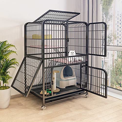 Katzenkäfig, Katzenhütte Für Draußen, Katzenkiste, Laufstall, Katzengehege Auf Rädern, Metallkäfig Für Kätzchen, Stall Für Kleintiere, Übergroße Katzenvilla – Für Kleintiere, Welpen, Kätzchen, Häsch Katzenkäfig, Katzenhütte Für Draußen, Katzenkiste, Laufstall, Katzengehege Auf Rädern, Metallkäfig Für Kätzchen, Stall Für Kleintiere, Übergroße Katzenvilla – Für Kleintiere, Welpen, Kätzchen, Häsch von ASumPio