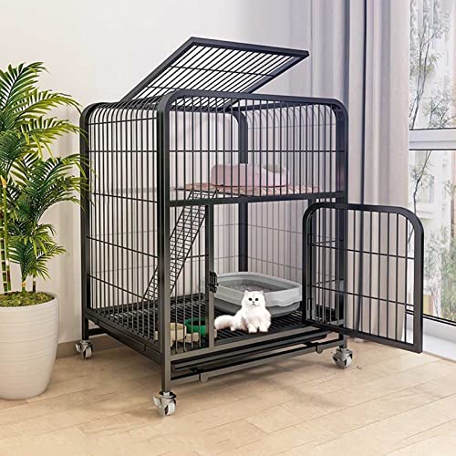 Katzenkäfig, Katzenhütte Für Draußen, Katzenkiste, Laufstall, Katzengehege Auf Rädern, Metallkäfig Für Kätzchen, Stall Für Kleintiere, Übergroße Katzenvilla – Für Kleintiere, Welpen, Kätzchen, Häsch Katzenkäfig, Katzenhütte Für Draußen, Katzenkiste, Laufstall, Katzengehege Auf Rädern, Metallkäfig Für Kätzchen, Stall Für Kleintiere, Übergroße Katzenvilla – Für Kleintiere, Welpen, Kätzchen, Häsch von ASumPio
