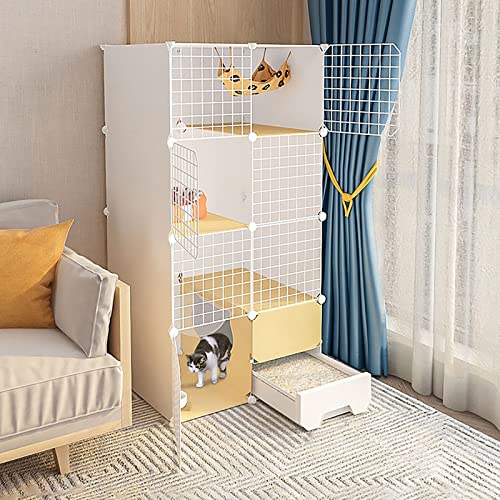 Katzenkäfig Mit Katzentoilette, Katzenkiste, Katzenkäfige, DIY-Katzengehege Für Den Innenbereich Für Kleintiere, Abnehmbares Katzenhaus Aus Metall, Kätzchenkiste, Auslauf, Ideal Für 1–3 Katzen (75 X Katzenkäfig Mit Katzentoilette, Katzenkiste, Katzenkäfige, DIY-Katzengehege Für Den Innenbereich Für Kleintiere, Abnehmbares Katzenhaus Aus Metall, Kätzchenkiste, Auslauf, Ideal Für 1–3 Katzen (75 X von ASumPio