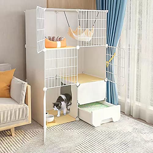 Katzenkäfig Mit Katzentoilette, Katzenkiste, Katzenkäfige, DIY-Katzengehege Für Den Innenbereich Für Kleintiere, Abnehmbares Katzenhaus Aus Metall, Kätzchenkiste, Auslauf, Ideal Für 1–3 Katzen (75 X Katzenkäfig Mit Katzentoilette, Katzenkiste, Katzenkäfige, DIY-Katzengehege Für Den Innenbereich Für Kleintiere, Abnehmbares Katzenhaus Aus Metall, Kätzchenkiste, Auslauf, Ideal Für 1–3 Katzen (75 X von ASumPio