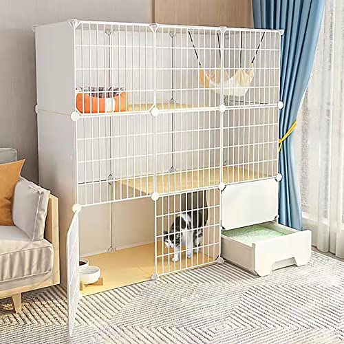 Katzenkäfig Mit Katzentoilette, Katzenkiste, Katzenkäfige, DIY-Katzengehege Für Den Innenbereich Für Kleintiere, Abnehmbares Katzenhaus Aus Metall, Kätzchenkiste, Auslauf, Ideal Für 1–3 Katzen (111 Katzenkäfig Mit Katzentoilette, Katzenkiste, Katzenkäfige, DIY-Katzengehege Für Den Innenbereich Für Kleintiere, Abnehmbares Katzenhaus Aus Metall, Kätzchenkiste, Auslauf, Ideal Für 1–3 Katzen (111 von ASumPio