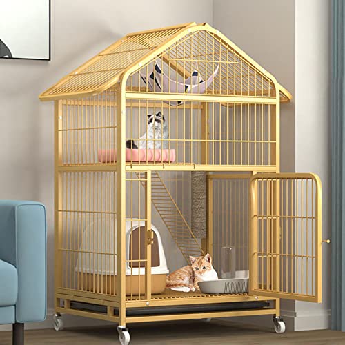 Laufstall Für Katzen, Käfige Für Meerschweinchen, Rattenkäfige, Katzenkäfige Für Den Innenbereich, Haustiergehege Mit Verstellbaren Ruheplattformen, Abnehmbarer, Auslaufsicherer Wanne, 360°-Rollen M Laufstall Für Katzen, Käfige Für Meerschweinchen, Rattenkäfige, Katzenkäfige Für Den Innenbereich, Haustiergehege Mit Verstellbaren Ruheplattformen, Abnehmbarer, Auslaufsicherer Wanne, 360°-Rollen M von ASumPio