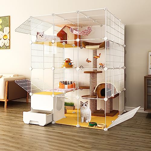 Tragbarer Katzenkäfig, Großer Katzenkäfig Für Den Innenbereich, Katzenkäfig Für Den Innenbereich Mit Katzentoilette, Haustierkäfige Für Kleintiere, DIY-Katzenlaufstall Für Den Innenbereich, Für Klei Tragbarer Katzenkäfig, Großer Katzenkäfig Für Den Innenbereich, Katzenkäfig Für Den Innenbereich Mit Katzentoilette, Haustierkäfige Für Kleintiere, DIY-Katzenlaufstall Für Den Innenbereich, Für Klei von ASumPio