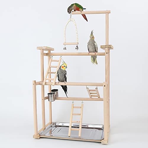 Parrot Playstand, Bird Playground, Papagei Vogel Spielplatz, Papageien Vogelständer Vogelspielplatz für Vogelkäfige, für Wellensittich Nymphensittich(44 * 31 * 79CM) von ATB-GIFT