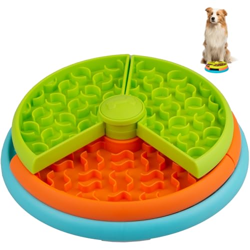 Atdoall Slow Feeder Hundenapf 3 Stufen, Reduziert Langeweile und Angst Hundefutter Puzzle Feeder, Rutschfester Interaktiver Hundefutterspender, Geeignet für kleine/mittlere/größere Hunde von ATDOALL