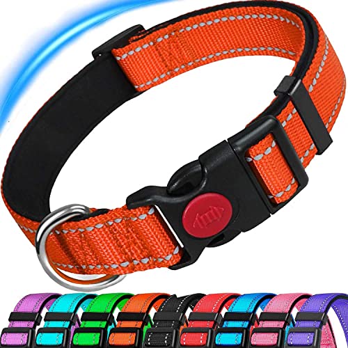 ATETEO Reflective Dog Collar,Padded Breathable Soft Neoprene Nylon Pet Collar Adjustable for Extra Large Dogs von ATETEO