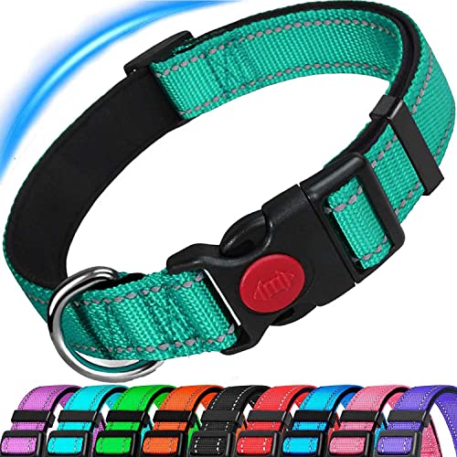 Dog Collar, Reflective Adjustable Basic Dog Collar with Soft Neoprene Padding, Durable Nylon Pet Collars for Puppy Small Medium Large Dogs von ATETEO