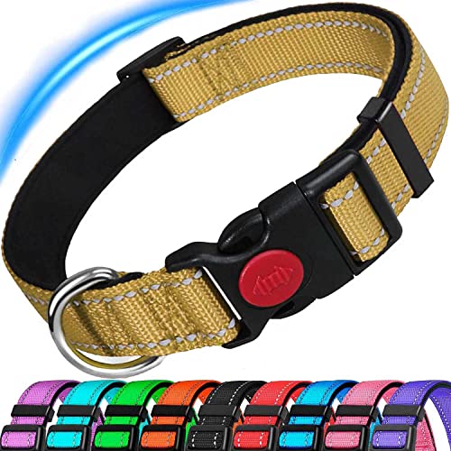 Dog Collar, Reflective Strong Dog Collar ，Adjustable Heavy Duty Dog Collar with Metal Buckle for Small Dogs von ATETEO