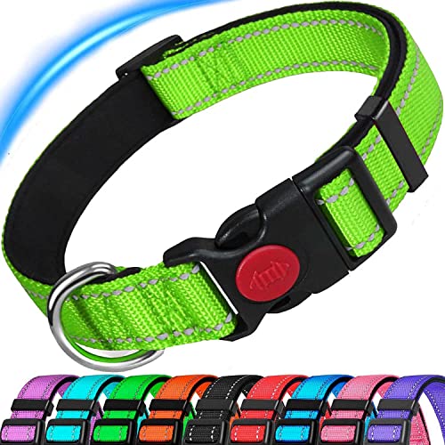 Reflective Dog Collar,Padded Breathable Soft Neoprene Nylon Pet Collar Adjustable for Extra Large Dogs von ATETEO
