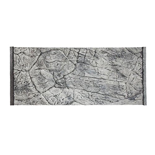 3D Aquarium Rückwand dünn Schieferoptik grau 100x50/ 97x45cm Aquarienhintergrund von Ewbob