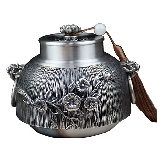 ATGQBCF Tierurne Custom Pet Urn Beerdigung Feuerbestattung Reines Zinn 97% Bleifreies Zinn Handgeschnitzt Schön Relief Gedenkstätten Für Haustiere von ATGQBCF