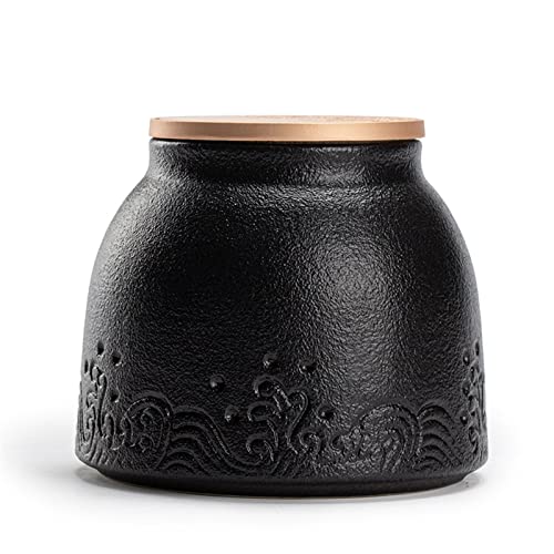 ATGQBCF Tierurne Pet Urn for Dogs Cats Ashes Keepsake Memorial Box Funeral Set Burial Urns for Cremated Remains Ash Vial Adult Funeral Urn Pet Cat and Dog Urn 34301 Gedenkstätten Für Haustiere(Black) von ATGQBCF