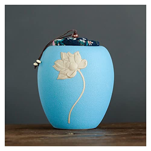 ATGQBCF Tierurne Pet Urn for Dogs Cats Ashes Keepsake Memorial Box Funeral Set Burial Urns for Cremated Remains Ash Vial Adult Funeral Urn Pet Cat and Dog Urn 70608 Gedenkstätten Für Haustiere(Blue) von ATGQBCF