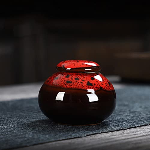 ATGQBCF Tierurne Pet Urn for Dogs Cats Ashes Keepsake Memorial Box Funeral Set Burial Urns for Cremated Remains Ash Vial Adult Funeral Urn Pet Cat and Dog Urn 93058 Gedenkstätten Für Haustiere(Red) von ATGQBCF