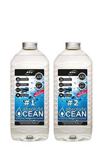 ATI Absolute Ocean 2 x 2,04 Liter für 34 Liter hochreines konzentriertes Meerwasser - Aquarium Wasserpflege - 4,08 kg von ATI