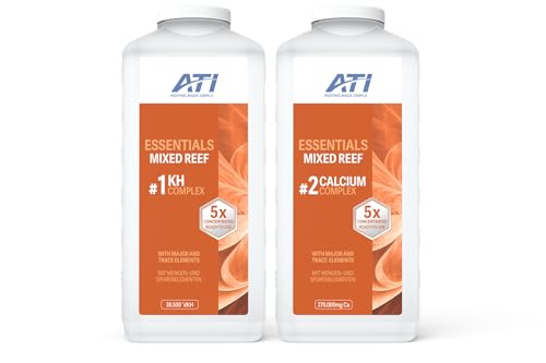 ATI Essentials Mixed Reef Set – 2 x 2700 ml, hochkonzentriertes Komplettsystem für Meerwasseraquarien, ideal für Mischbecken, enthält alle Haupt- und Spurenelemente – wirkt nährstoffreduzierend von ATI