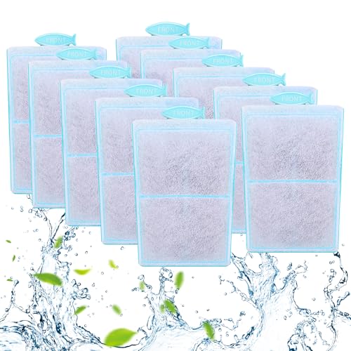 ATMWM 10 x Ersatz Filterpads mit Aktivkohle und Zeolithe, Filterpads für Tetra ReptoFilter Kartuschen Aquarien, Aquarium Filterkartusche für Tetra EasyCrystal Filter Pack 250/300 von ATMWM