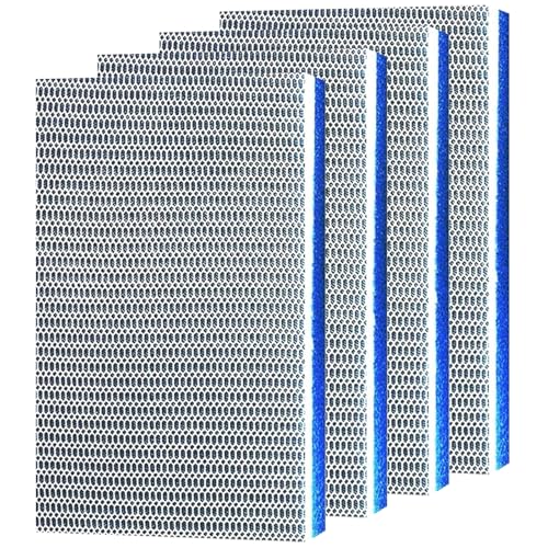 ATMWM 4 Stück 8D Filterwatte Aquarium, 11×25cm Filtermatte Aquarium, Filtermaterial Biochemischer Watte Wabenstruktur, Leicht zu reinigen, Verunreinigungen herausfiltern Für Gesundes Aquariumwasser von ATMWM
