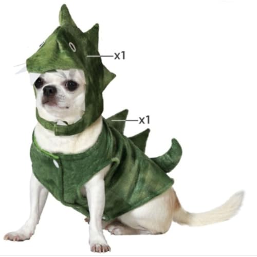 ATOSA Dinosaurierkostüm für Hunde, Grün, L, Cartoon, Velours ATOSA Dinosaurierkostüm für Hunde, Grün, L, Cartoon, Velours von ATOSA