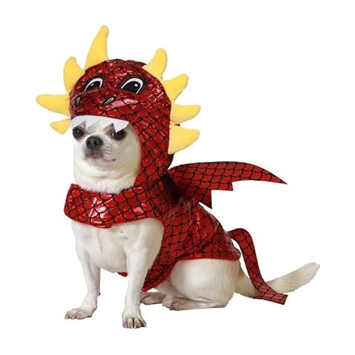 Atosa Drachen-Kostüm für Hunde, Rot, M Atosa Drachen-Kostüm für Hunde, Rot, M von ATOSA