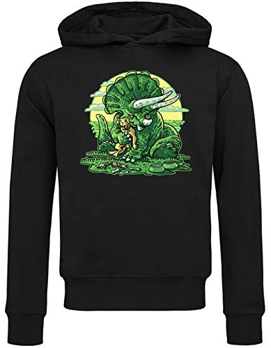 Generic Triceratops Dinosaur Hugging Pet Dog Hochwertiger Unisex Hoodie Large von ATPRINTS