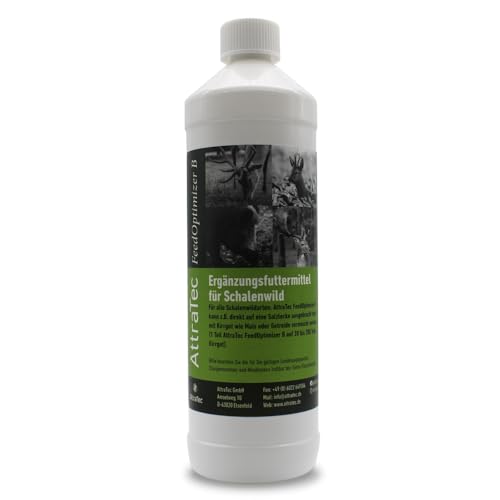 AttraTec FeedOptimizer B – ergiebiges Ergänzungsfuttermittel für alle heimischen Schalenwildarten, ideal für Kirrgut und Salzlecken, Inhalt 1,2kg von ATTRATEC