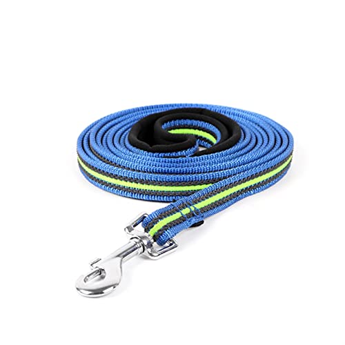 ATUMY Verstellbare Führleine Hundeleine 3M/5M/10M Lange Hundeleinen Nylon Outdoor Tracking Training Pet Lead Belt(Blue-Green,L-5m) von ATUMY