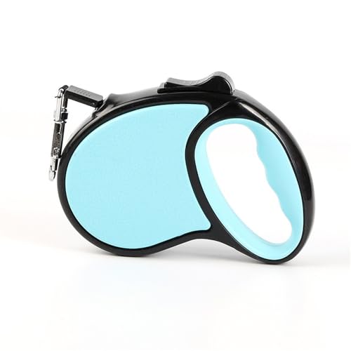 ATUMY Verstellbare Führleine Hundeleine Einziehbare Haustier-Hundeleine 3 m 5 m Welpenlauf-Laufleine für kleine mittelgroße Hunde(Light Blue,3m) von ATUMY