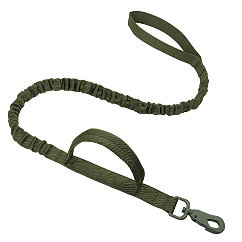 ATUMY Verstellbare Führleine Hundeleine Hundeleine, elastischer Nylon-Steuergriff für mittelgroße und große Hunde(Army Green) von ATUMY