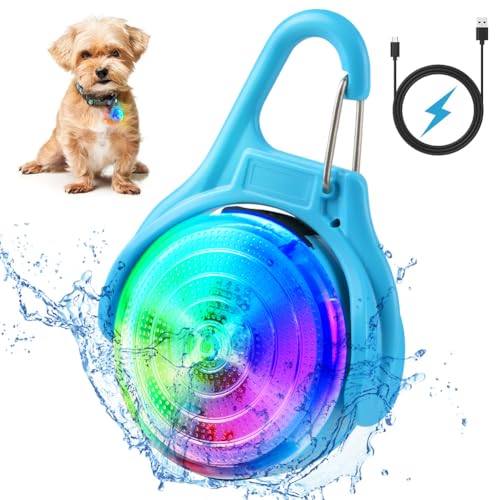 AUAUY LED Blinklicht, 4 Modis Hundelicht USB Aufladbar Wasserdichtes Sicherheitslicht Reflektoren Licht für Schulranzen, Sicherheitslicht Anhänger für Wandern Laufen Joggen Haustier Kleidung-Blau AUAUY LED Blinklicht, 4 Modis Hundelicht USB Aufladbar Wasserdichtes Sicherheitslicht Reflektoren Licht für Schulranzen, Sicherheitslicht Anhänger für Wandern Laufen Joggen Haustier Kleidung-Blau von AUAUY