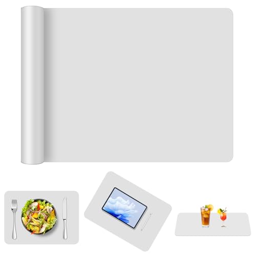 AUAUY Silikonmatte 60x40 cm, Hochwertige Silikonmatte zum Basteln, Antihafte rutschfeste Kinder Malunterlage, Abwaschbar Bastelunterlage, Platzset, Tischmatte für Handwerk DIY Zubehöre von AUAUY