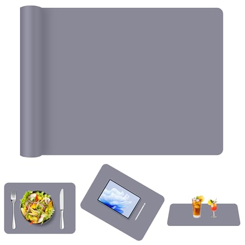 AUAUY Silikonmatte 70x50 cm, Hochwertige Silikonmatte zum Basteln, Antihafte rutschfeste Kinder Malunterlage, Abwaschbar Bastelunterlage, Platzset, Tischmatte für Handwerk DIY Zubehöre von AUAUY