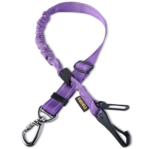 AUBELL Anschnallgurt Hund Auto,Einstellbar Haustier Auto sicherheitsgurt für Hunde, Bungee Hunde Anschnallgurt Geschirr Tether mit Clip Haken-Verschluss & Schnalle, Swivel Karabiner,Lila AUBELL Anschnallgurt Hund Auto,Einstellbar Haustier Auto sicherheitsgurt für Hunde, Bungee Hunde Anschnallgurt Geschirr Tether mit Clip Haken-Verschluss & Schnalle, Swivel Karabiner,Lila von AUBELL