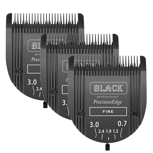 AUDOC Verstellbare 5-in-1-Klingen für Hundepflege, kompatibel mit Wahl Animal Clipper Arco, Bravura, Chromado, Creativa, Figur und Motion Pet, Dog und Horse (Schwarz/3 Stück) von AUDOC