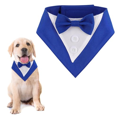 AUEAR, Hundehalstuch, Halsband, Fliege, formeller Hund, Smoking, verstellbar, mit Fliege für Hunde, Größe S AUEAR, Hundehalstuch, Halsband, Fliege, formeller Hund, Smoking, verstellbar, mit Fliege für Hunde, Größe S von AUEAR