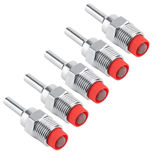 AUNMAS 5Pcs Stainless Steel Copper, Pig Cup Water Nipples Water Nipples for Hogs Cap Automatic Pig Nipple Drinker Waterer Red Cap Long Rod AUNMAS 5Pcs Stainless Steel Copper, Pig Cup Water Nipples Water Nipples for Hogs Cap Automatic Pig Nipple Drinker Waterer Red Cap Long Rod von AUNMAS