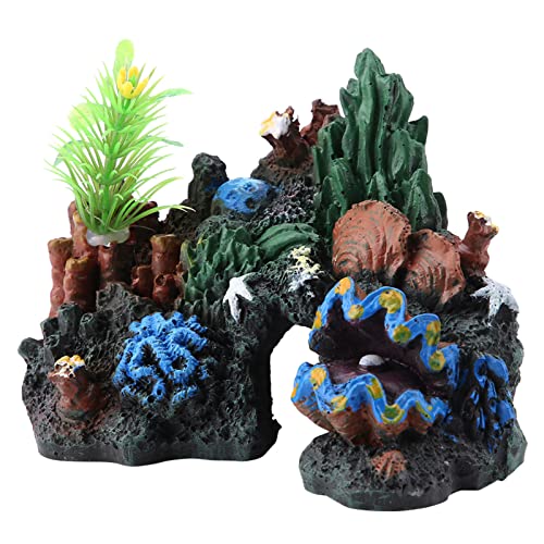 AUNMAS Colorful Artificial Resin, Fish Aquarium Accessories Fish Decorations Coral Cave Decor for Marine Fish Aquarium Ornament von AUNMAS